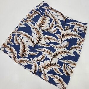 SWING CONTROL GOLF SKORT WOMENS SIZE 4 BLUE TROPICAL LEAF POCKETS ATHLETIC SKIRT